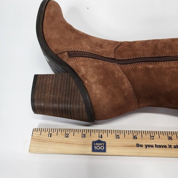 NWOB Lucky Brand Pembe Brown Leather OTK Over the Knee Riding Boots Women's 7 - Picture 14 of 15